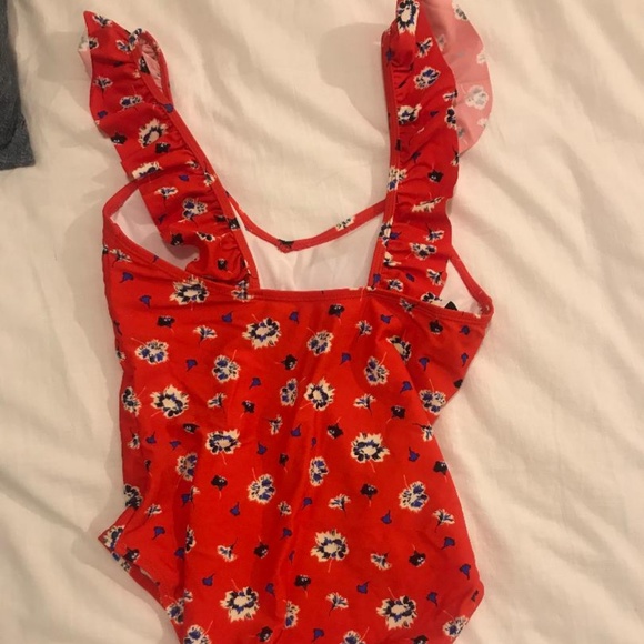 SOLD ASOS one-piece red swimsuit. - Picture 2 of 2